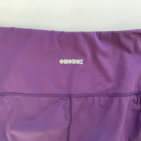 Ododos Leggings 2XL Purple Cropped High Rise Pockets Jogging Yoga Gym Running - Picture 4 of 11